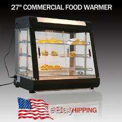 3 Tiers 27 Commercial Food Pizza Warmer Cabinet Countertop Heated