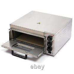 1.5kw Electric Pizza Oven Single Deck Commercial Stainless Steel Bake Broiler 1