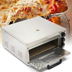 1 Deck Electric 2000W Stainless Steel Pizza Oven Durable Ceramic Commercial