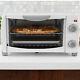 1000W White Toaster Oven 4 Slice Timer Pizza Cooking Toast Bake Broil Countertop