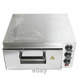 110V 2KW Commercial Electric Pizza Oven Stainless Steel Cake Bread Pizza Baking