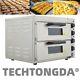 110V 3KW Commercial Double-decker Pizza Electric Oven Bread Cake Baker Toaster