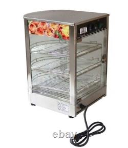 110V Commercial Food Warmer 3 shelves Heat Food Pizza Display Cabinet 850W New
