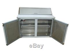 110V Refrigerated Countertop Sandwich Prep / Pizza Prep table Stainless Steel