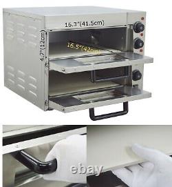 110V3KW 16Commercial Double-Decker Pizza Electric Oven Bread Cake Baker Toaster