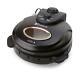 12 In. Black Electric Oven Pizza Maker With Lid Homemade Pizza Stone Counter Top