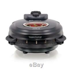 12 In. Black Electric Oven Pizza Maker With Lid Homemade Pizza Stone Counter Top