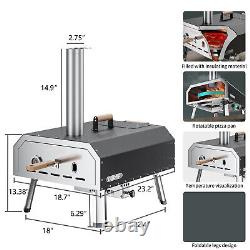 13 16 Wood Fired Outdoor Pizza Oven Portable Hard Wood Pellet Pizza Oven
