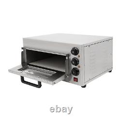 1300W Commercial Pizza Oven Stainless Steel Single Layer Electric Pizza Maker US