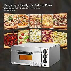 14' Electric Pizza Maker Single Layer Deck Stainless Steel Countertop Pizza Oven
