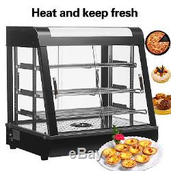15-27Commercial Food Pizza Warmer Cabinet Countertop Heated Display Case USA