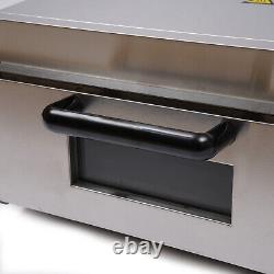 1500W Pizza Oven Stainless Steel Single Layer Fire Stone Countertop Baker