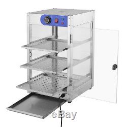 17x17x27 Commercial 3-Tier Countertop Food Pizza Warmer Display Cabinet Case
