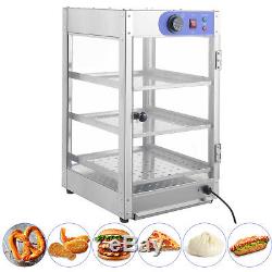 17x17x27 Commercial 3-Tier Countertop Food Pizza Warmer Display Cabinet Case