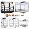 2/3-Tier Commercial Food Pizza Warmer Cabinet Countertop Heated Display Case