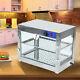 2-Tier 750W Commercial Countertop Heat Food Pizza Warmer Display Cabinet Case