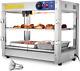 2-Tier Commercial Pizza Warmer Countertop Display Case 24X15X20 Inch 750W Pastry