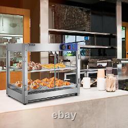 2-Tier Pizza Warmer Food Warmer Display, 800W Commercial Countertop Food Warmer