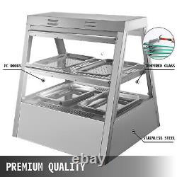 2 Tiers Commercial Food Warmer Cabinet 27x25x30 Countertop Pizza Display Case
