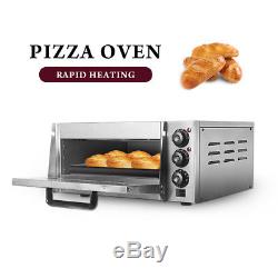2000W Commercial Single Deck Countertop Pizza Oven 1 Year Warranty US Stock