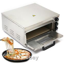 2000W Electric Pizza Oven Commercial Single Layer Stainless Steel Bread Oven New