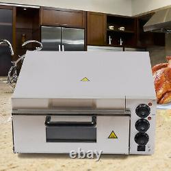 2000W Electric Pizza Oven Commercial Single Layer Stainless Steel Bread Toaster
