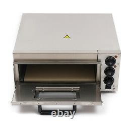 2000W Electric Pizza Oven Commercial Single Layer Stainless Steel Bread Toaster