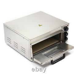 2000W Electric Pizza Oven Stainless Steel Single Layer Cakes Pies Bread Oven