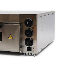 2000W Single Deck Electric Pizza Oven Ceramic Stone Toaster Bread Baking Machine