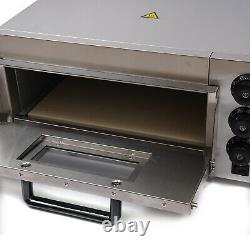 2000W Stainless Steel Single Layer Fire Stone Pizza Oven Bake Oven Ceramic Stone
