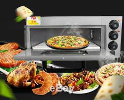 220V 2KW Commercial Electric Pizza Oven Electric Cake Bread Pizza Baking Oven