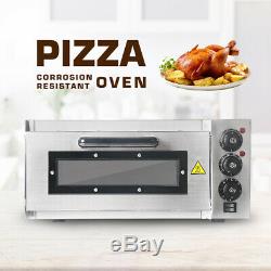 220V Commercial 2000W Pizza Oven Counter Top Snack Baker With Timer Thermosat