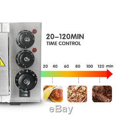 220V Commercial 2000W Pizza Oven Counter Top Snack Baker With Timer Thermosat