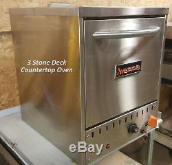 24 Pizza Oven GAS 3 Stone Deck Commercial Kitchen Counter-top Gas