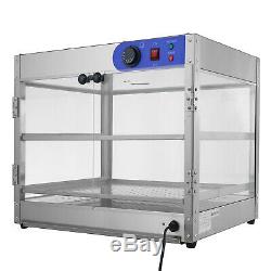 24x20x15 2-Tier Commercial Countertop Food Pizza Warmer Display Cabinet Case