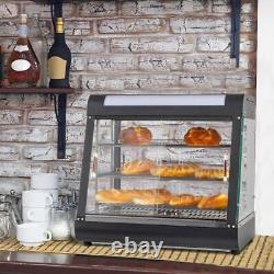 26 Pizza Warmer Commercial Food Warmer Display 3-Tier Electric Countertop 1200W