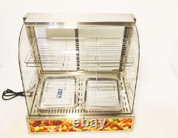 26 Warmer Pizza Food Heated 3 Tiers Display Case Cabinet Desktop Commercial