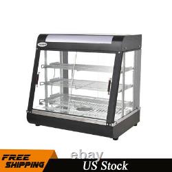 27 Commercial Food Warmer Court Heat Food Pizza Display Warmer Cabinet 3-Tier