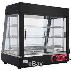 27 Warmer Pizza Food Heated 3 Tiers Display Case Cabinet Countertop Commercial