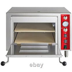 28 Electric 240 Volt Stainless Steel Double Deck Countertop Pizza Bakery Oven