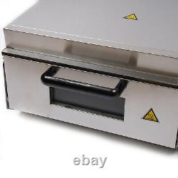 2KW Electric Pizza Oven Stainless Steel Sigle Layer Bake Broiler Countertop