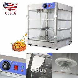 3-Tier 20x20x24Inch Commercial Countertop Food Pizza Warmer Display Cabinet Case