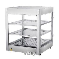 3-Tier Commercial Countertop Food Pizza Warmer 24x20x20 Pastry Display Case