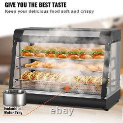 3 Tier Commercial Food Warmer Countertop Pizza Cabinet Stainless Steel Hamburg