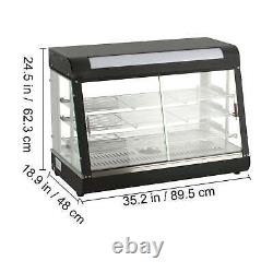 3 Tier Commercial Food Warmer Countertop Pizza Cabinet With Water Tray Adjustable