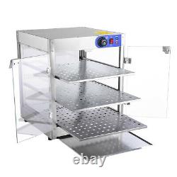3-Tier Commercial Food Warmer Pizza Cabinet Heat Food Display Case Countertop US