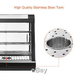 3 Tiers 27 Commercial Food Pizza Warmer Cabinet Countertop Heated Display Case