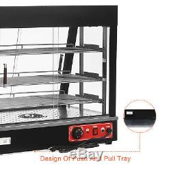 3 Tiers Commercial Food Pizza Warmer Cabinet Countertop Heated Display Case