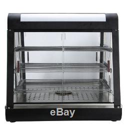 3 Tiers Commercial Food Pizza Warmer Cabinet Countertop Heating Display Case OJ
