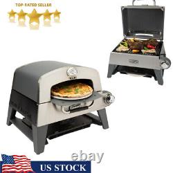 3-in-1 Pizza Oven Griddle & Grill Countertop Kitchen Indoor Outdoor Camping